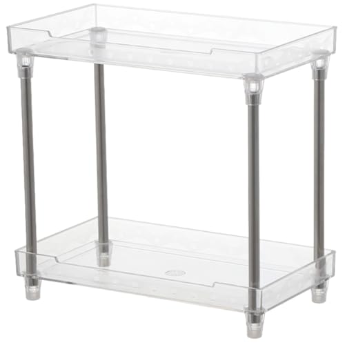 SOLUSTRE Organizador de Maquillaje para Encimera de Baño Estante Transparente para Cosméticos y Perfumes Almacenaje y Elegante para Escritorio y Dormitorio