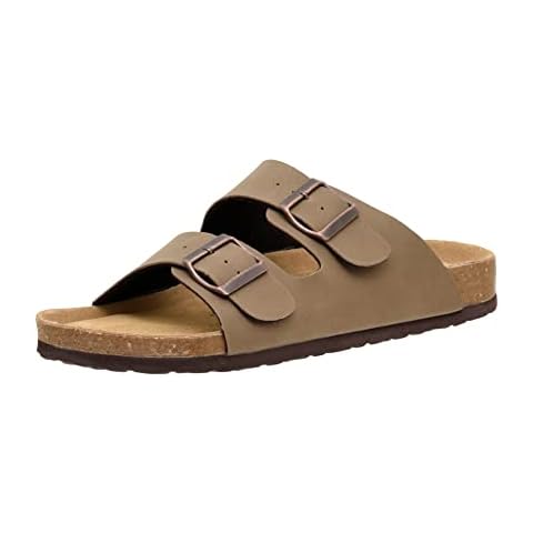CUSHIONAIRE Men's Lane Cork Sandal Cover