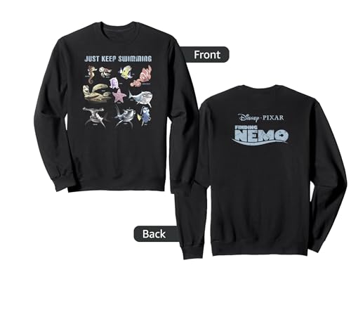 Sweat Disney Pixar Finding Nemo vêtement Just Keep Swimming bleu marine