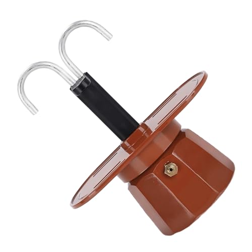 Kaeltsyn Macetas multiusos de aluminio de doble tubo para uso en interiores y exteriores, cafetera de café expreso, preparación rápida para 2 tazas, ollas pequeñas de moca