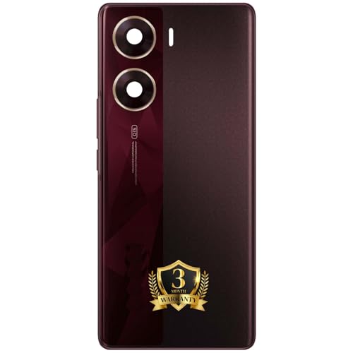 Image of Giffen Original Mobile Back Panel Back Glass Compatible with Vivo V29E (Artistic Red) with Camera Lens -3 Months Warranty