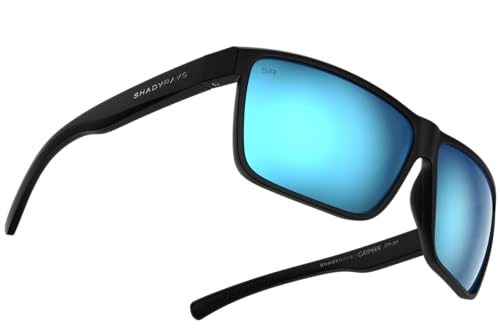 Shady Rays Cayman - Black Ocean/Blue Glacier Mirror Lens Standard Fit