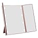 Miss Sweet Small Led Lighted Tri-Fold Makeup Mirror Travel Mirror Compact Pocket Mirror Compact Mirror for Cosmetic Makeup (Gold Rose)