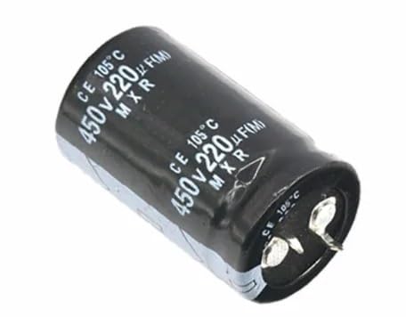 Condensador electrolítico 450v 220uf que reduce el ruido eléctrico en fuentes de poder