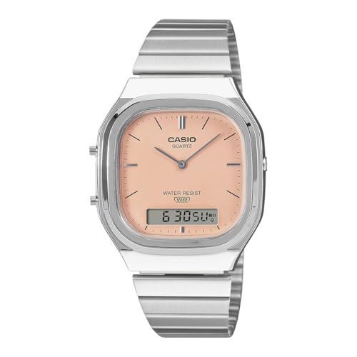 Image of Casio Vintage AQ-240E-4ADF Analog-Digital Orange Watch Unisex (D430)