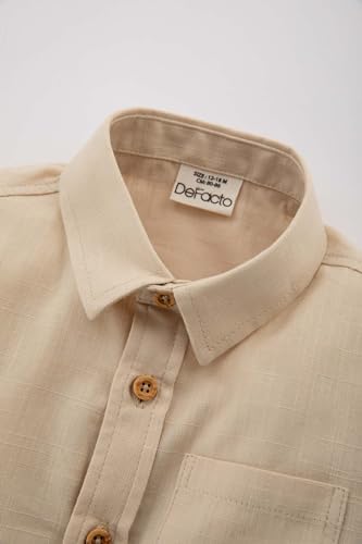 DeFacto Erkek Bebek Poplin Basic Uzun Kollu Gömlek - Görsel 2