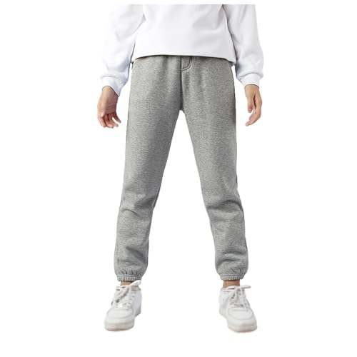 Pantalón Jogging Baggy Garcon Pantalones de chándal de algodón Cintura elástica de Jogging holgados para niños para niño Cintura elástica Fitness Gym Pant Baggy Garcon, Grey #1, 7-8 años