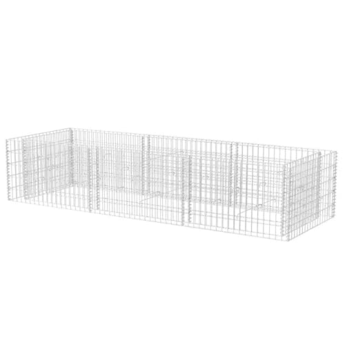 vidaXL Arriate de Gaviones Rectangular Acero Galvanizado 270x90x50cm