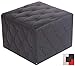 Produktbild CLP Sitzhocker Nashville Mit Kunstlederbezug I Gepolsterter Sitzwürfel I Eckiger Polsterhocker I Sitzhöhe: 37 cm Schwarz