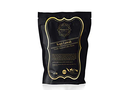 Shangri-La Coffee - Wild Kopi Luwak Coffee Ground Beans - Ethically Sourced - 250 Grams (Other Weights & Bean Types Available) - Produce of Indonesia