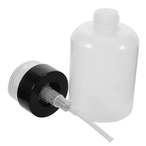DECOMELODY Leerer 200 Ml Pumpspender Druckflasche Mit Verriegelung Kunststoff Flüssigkeitsspender Für Nagellackentferner Und Mitesser Für Nagelstudio Und Zuhause