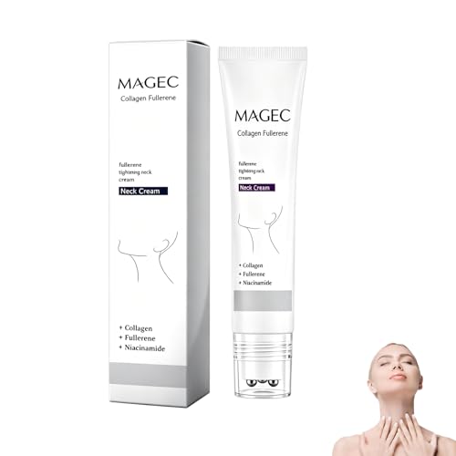 MAGEC Cream Magic Collagen Fullerene Neck Cream Neck Skincare with Collagen Peptides Wrinkle Cream Tighten and Lift Firming Neck Cream for Crepey Skin (1pcs)