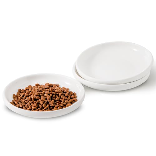 3 PCS Ceramic Cat Bowls, 5.5 in Pet Bowl Cat Dishes for Food and Water,...