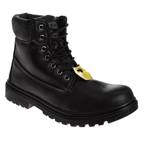 Image of Avalanche Steel Toe Work Boots for Men EverFit Comfort Technology - Anti Slip Grip Heavy Duty Leather Boot Safety Industrial Workwear Construction