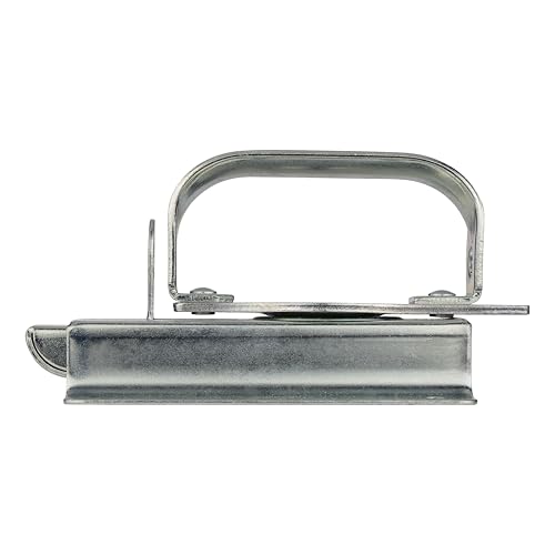 Image of National Hardware N101-600 V25 Heavy Duty Swinging Barn Door Latch for Sheds Gates Zinc Plated 3 /8 in Automatic Locking Padlock Compatible Right Left Hand Operation