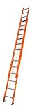 Simpli-Magic 28' Fiberglass Extension Ladder, 28-Foot, Strong Load Capacity, Orange