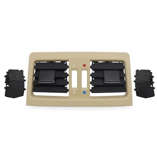 Compatible With For 335i For 328i For 318i 2005-2012 車用リアセンターコンソールヒーター ACベントグリル エアベントパネルに対応 ベントノズルグリル(Beige)