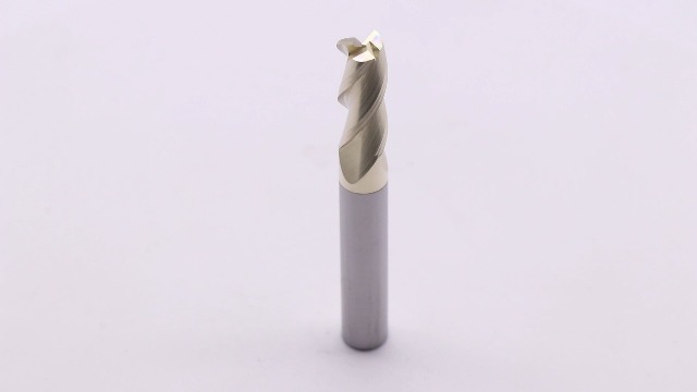 Image of 5 /16 inch 3 Flute Solid Carbide Square End Mill, ZrN Coated for Aluminum | 37 Helix, 5 /16 inch Cutting Dia, 5 /16 inch Shank Dia, 13 /16 inch Length of Cut, 2-1 /2 inch Overall Length, for Milling Aluminum and Copper