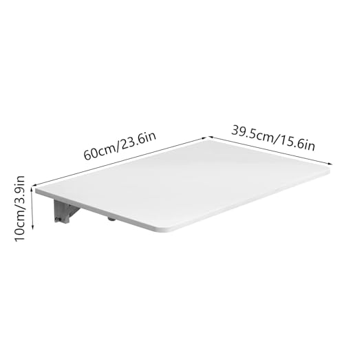 Table pliante sur le mur pour studio - Bureau mural compact à rabat 120 x 40 C - 4