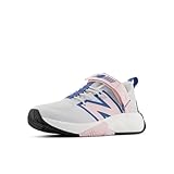 New Balance FuelCell Play V1 Hook and Loop Running Shoe, Quartz Grey/Rose Sugar/Sea Stone, 1 US Unisex Little Kid