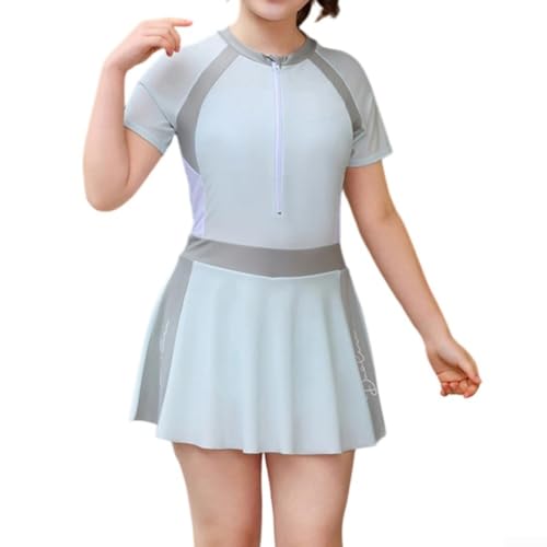 Traje de baño conservador morado para tardes de piscina y vacaciones de verano