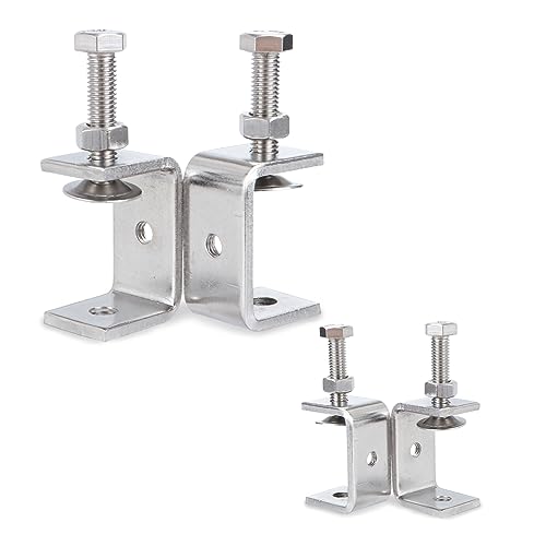 10x C-Klemmen Aus Edelstahl | I-Träger-Design, M8-Schraubenring | Max. 25 Mm Spannweite & 45,4 Kg Haltekraft