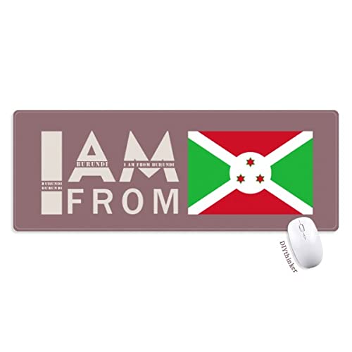 je suis du burundi tapis de souris large cousues bords mat étendu game bureau