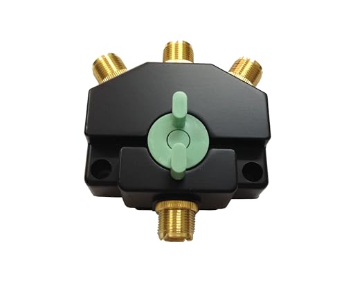 Anteenna TA-103 3 Position Coaxial Switch for 144/440MHz HAM CB or HF/VHF/UHF Radio UHF Female (SO-239) Connector Plated Golden