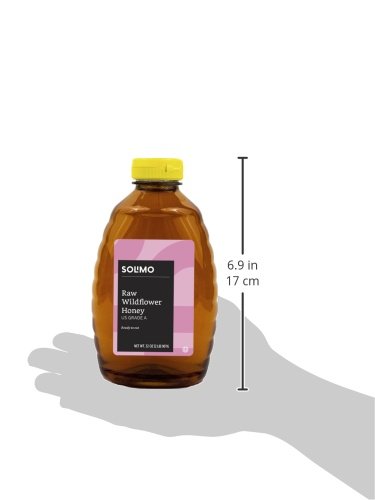 Amazon Brand - Solimo Raw Wildflower Honey, 32 ounce