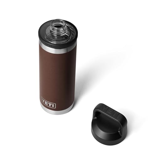 Image of YETI Rambler 18 oz Bottle, Leakproof, Vacuum Insulated, Stainless Steel with Chug Cap, Wetlands Brown