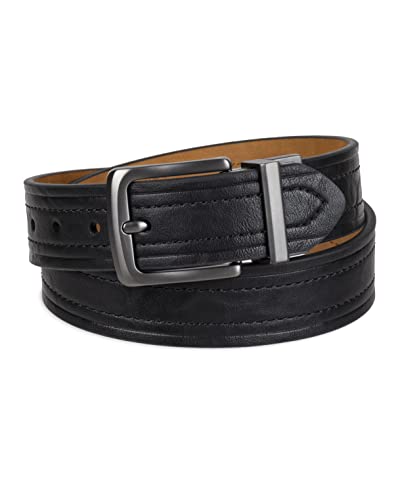 Image of Levi's Leather Men's Levis 40Mm Reversible Belt With Brushed Silver Buckle