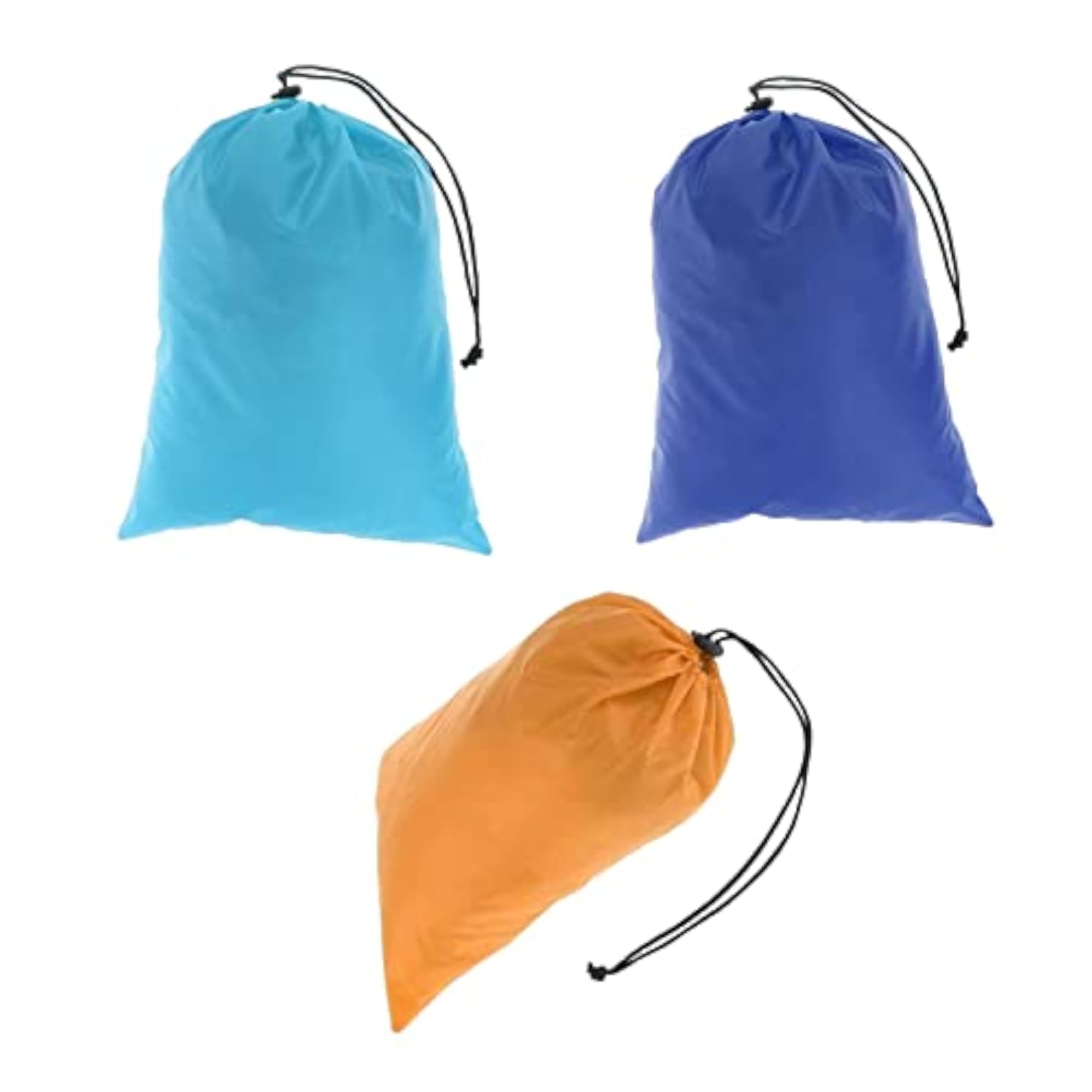 Waterproof Drawstring Storage Bag Stuff Bag, 3pcs Set, Orange