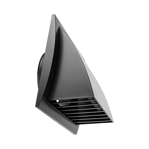 6'' Inch Exhaust Hood Vent with Rain Cover, Black/Anthracite, Indoor