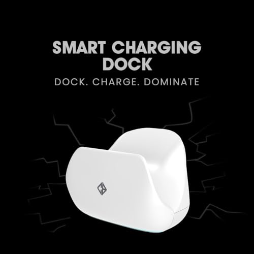 Image of Cosmic Byte Blitz Tri-Mode Controller Charging Dock with USB Dongle Pass-Through & LED Indicator, USB Type-C Powered (White) Controller not Included