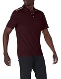 Cutter & Buck Men's Moisture Wicking 50+ UPF Fusion Snap Placket Polo Shirt Shirt, Bordeaux, Large