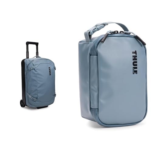 Thule Chasm Wheeled Carry-On Duffel in Pond Gray with 3L Gear Cube S Bundle