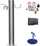 Wasserbrunnen für den Außenbereich mit doppeltem Wasserhahn und Spritzpistole für den Innenhof