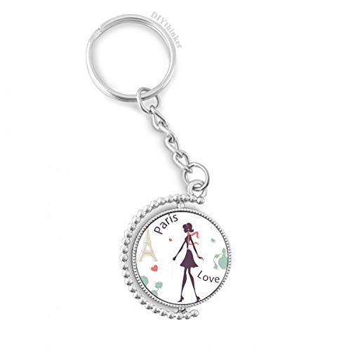 Tour Eiffel Paris idée cadeau souvenir de France avec anneau rotatif multicolore pour vos proches