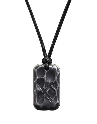 Image of Ankiyabe Stainless Steel Norse Viking Rune Pendant with Adjustable Braided Rope Good Luck /Love /Strenght /Health Viking Symbol Necklace for Men Women