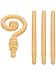 Smiffys Extendable Crozier Staff, Gold 4 Pieces, 118cm/46in, Christmas Fancy Dress Accessory, Xmas Dress Up Accessories