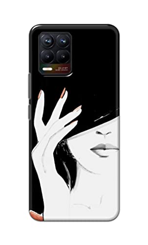 Image of PRINTFIDAA Photo of Beautiful Girl Hard Back Cover for Realme 8 / Realme 8 Pro Back Cover -(P6) KAT1005