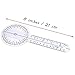 Goniometer 8 Inch Angle Ruler Transparent Orthopedic Plastic Goniometer 360 Degree for Body Measuring Tape Goniometer High Precision