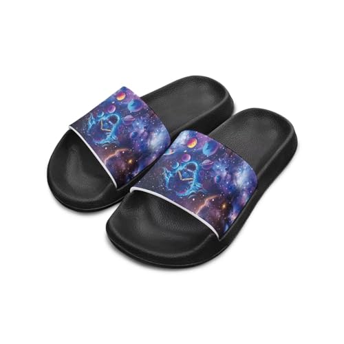 UNICEU Slides Sandals for Toddlers Comfortable Non-Slip House Slippers Casual Quick Drying Shower Shoes for Bathroom