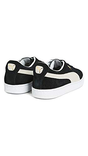 Image of PUMA mens Suede Classic + Sneaker, Black /White, 8.5 US