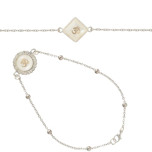 Eximious India Rakhi For Brother and Bhabhi | Bhaiya Bhabhi Rakhi Set Traditional Lumba Designer Fancy Bracelet on Rakshabandhan (Silver Color) Lumsilver032024