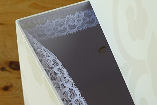 X Grote handgemaakte trouwjurk opbergdoos (CLAREMONT IVORY) 75 cm x 50