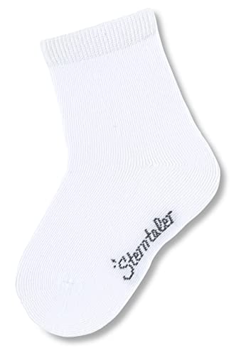 Sterntaler Baby - Jungen Söckchen Uni Socken, Weiß, 19-22