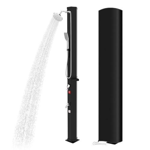 MEIGESI 9.3 Gallon Solar Heated Outdoor Shower (Dust Cover Included)