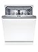 Bosch - Lavavajillas Totalmente Integrable, Serie 4, 60 cm. de ancho, 14 servicios, 3ª bandeja, Home Connect, Motor Eco Silence, Blanco, SMV4ECX28E