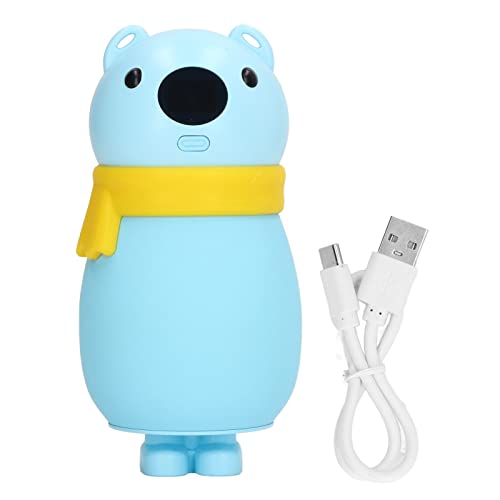 Xolsurg USB Rechargeable Cartoon Bear Shape Hand Warmer 3 Level Temperature Adjustment Digital Display Mini Portable Hand Warmer (Blue)